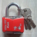 Diamond type plastic covered pin mechanism hardened padlock